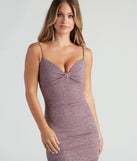 Put A Bow On It Glitter Mini Dress