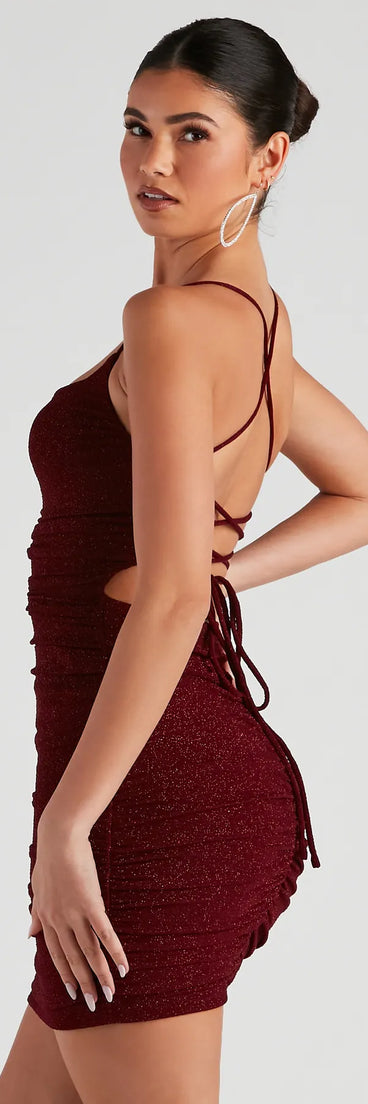 Gorgeous Glow Glitter Mini Dress