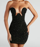 My Scene Heat Stone Plunge Neck Dress