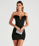 Dreamy Diva Marabou Crepe Dress