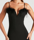 Dreamy Diva Marabou Crepe Dress