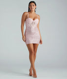 The Dusk Til' Dawn Sequin Corset Mini Dress is a dazzling pink sequin dress, perfect for making a bold entrance at any event, from cocktail parties to formal celebrations.