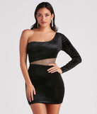 Keep It Luxe Rhinestone Velvet Mini Dress