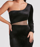 Keep It Luxe Rhinestone Velvet Mini Dress
