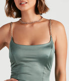 Trendy Details Chain Strap Mini Dress
