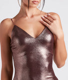 Own The Spotlight Metallic Dress