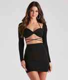 Chic Allure Strappy Waist Mini Dress