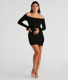 Feeling Chic Feather Trim Mini Dress