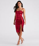 Vision In Satin Corset Midi Dress