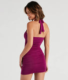 Total Knockout Halter Mini Dress