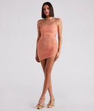 Major Shine Glitter Knit Mini Dress