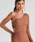 Arm Candy One Shoulder Mini Dress
