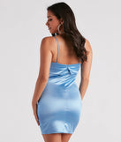 Going Out Satin Slit Mini Dress