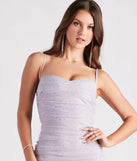 Let It Glow Glitter Mesh Mini Dress