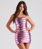 Wonderland Chic Puffer Metallic Dress