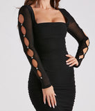 Pretty Peak Cutout Long Sleeve Dress