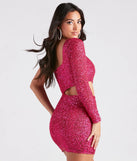 Revamp your 2025 wardrobe with this chic addition, the Sparkle Party Sequin One-Shoulder Mini Dress in pink, perfect for elevating your style in the new year.