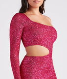Revamp your 2025 wardrobe with this chic addition, the Sparkle Party Sequin One-Shoulder Mini Dress in pink, perfect for elevating your style in the new year.
