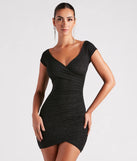 Bring high-impact style to your nightlife in the Radiant Glitter Off-The-Shoulder Dress, a bold black club dress made for dancing, parties, and unforgettable nights.