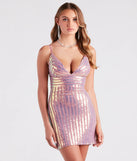 Perfect Stripes Sequin Party Dress