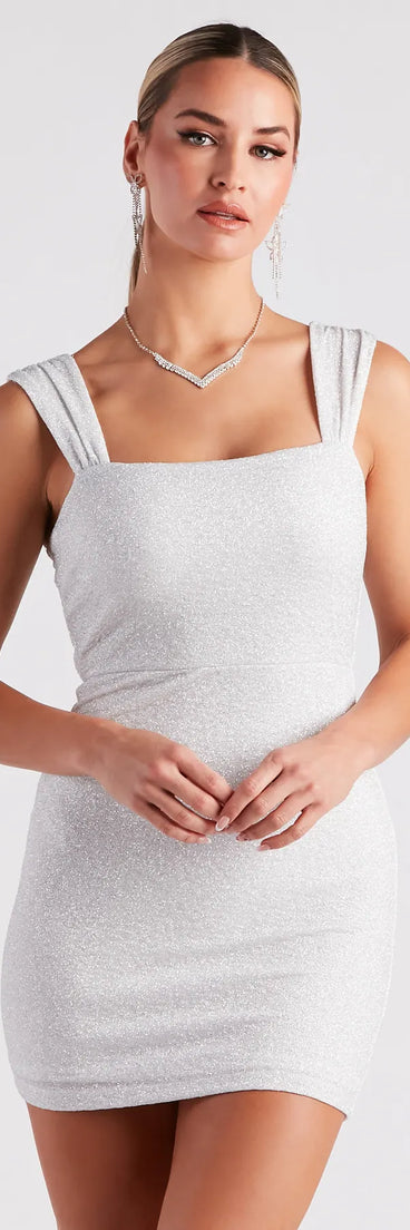 Sparkle Occasion Glitter Mini Dress