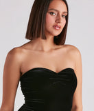 Pop Of Luxe Velvet Strapless Mini Dress