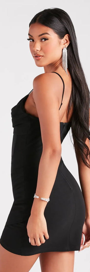 Daring To Be Bold Crepe Bodycon Wrap Dress