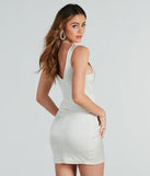 Chic And Classic Silhouette Satin Mini Dress