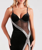 Luxe Energy Rhinestone Velvet Mini Dress