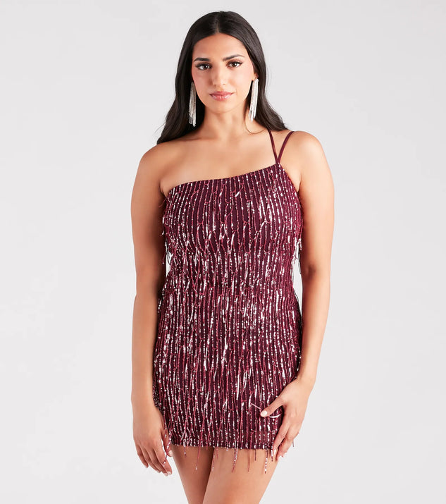 mini dress disco Disco Darling Sequin Mini Dress Plum