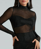 Showstopping Glamour Rhinestone Sheer Mini Dress