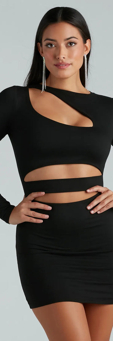 Make The Cut Long Sleeve Mini Dress