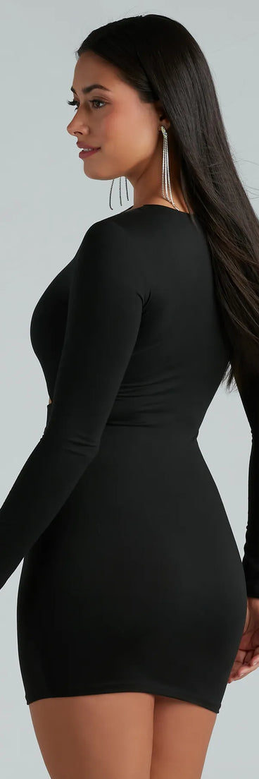 Make The Cut Long Sleeve Mini Dress
