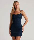 Make a bold statement in the The Catch Rhinestone Fishnet Mini Dress in navy blue, the perfect spring dress for weddings, cocktail hours, nights out, and/or seasonal celebrations.