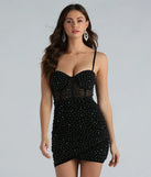 Night Out Sparkle Rhinestone Bodycon Mini Dress