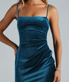 Revamp your 2025 wardrobe with this chic addition, the Sparkle All Night Glitter Velvet Party Dress in teal, perfect for elevating your style in the new year.