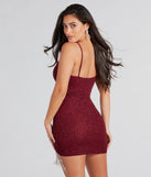 Make You Strut Glitter Rhinestone Fringe Mini Dress