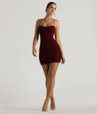 Feel confident and photo-ready in the Mood Forever Mesh Lace-Up Mini Dress, a wine graduation dress perfect for 2025 ceremonies and parties.