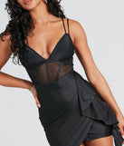 Curve Flaunter V-Neck Ruffle Mini Dress