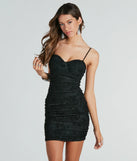Unreal Stunner Mesh Rhinestone Mini Dress
