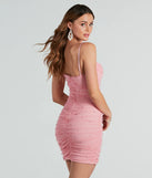 Step into Prom 2025 in a pink prom dress, where unique Windsor accents and the standout Life Of The Party Rhinestone And Pearl Mini Dress style come together.