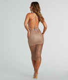 The midi dress length on the Caught In Good Vibes Fishnet Rhinestone Midi Dress provides an elevated silhouette perfect for any party, occasion, or everyday styling.