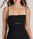 Flaunt your silhouette in the tight Vibrant Mood Lace-Up Bodycon Mesh Mini Dress in black, a bodycon dress that empowers your look with bold style and effortless edge.