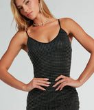 Revamp your 2025 wardrobe with this chic addition, the Dance All Night Rhinestone Fishnet Mini Dress in black, perfect for elevating your style in the new year.