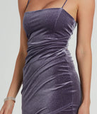 Revamp your 2025 wardrobe with this chic addition, the Embrace Dazzle Lace-Up Glitter Velvet Mini Dress in violet, perfect for elevating your style in the new year.
