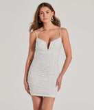 Own every entrance in the Glitzy Glimmer Rhinestone And Pearl Bodycon Mini Dress, a white party dress perfect for milestone birthdays and grad parties, or dancing through summer nights and unforgettable bachelorette celebrations.