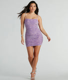 Luxe Factor Ruched Velvet Burnout Mini Dress