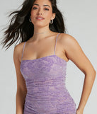 Luxe Factor Ruched Velvet Burnout Mini Dress