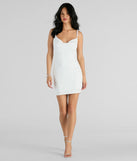 Step into winter chic with the Reason To Celebrate Faux Pearl Strap Mini Dress, a white mini dress featuring an above-the-knee cut ideal for cocktail parties, festive gatherings, or clubwear.