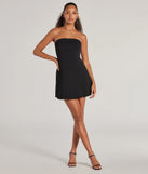Make a bold statement in the Forever Chic Drop Waist A-line Mini Dress in black, the perfect summer dress for weddings, cocktail hours, nights out, and/or seasonal celebrations.